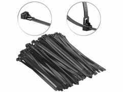colliers de serrage réutilisables noir 200 mm agt