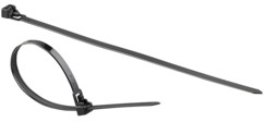 100 colliers de serrage réutilisables, coloris noir - 250 x 7,6 mm