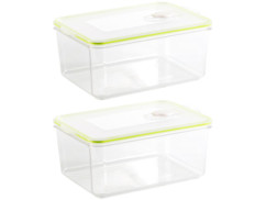 2 boîtes rectangulaires pour mise sous vide - 2,6 L