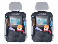Lot De 2 Protections De Siège Auto Pour Enfants - Imperméable, Avec Poche Tablette, Rangement Multi-poches, Tissu Oxford