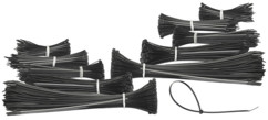 1000 colliers de serrage en 5 tailles, coloris noir