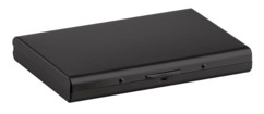 Étui plat RFID pour 6 cartes en acier inoxydable - Anthracite
