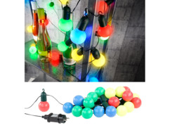 Guirlande guinguette 4,75 m 20 ampoules LED 1W - 4 couleurs Lunartec