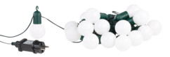 guirlande etanche blanc chaud pour extérieur design ampoules classique pour fete de village et stand