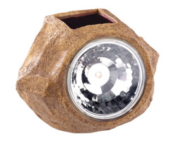 fausse pierre avec lampe led solaire intégrée pour jardin et bords de chemin royal gardineer