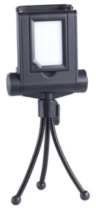 Lampe photo/vidéo 15 LED avec trépied pour smartphone et perche à selfie