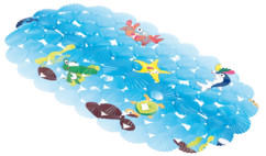 Tapis antidérapant pour baignoire, 69 x 38 cm, décor plage