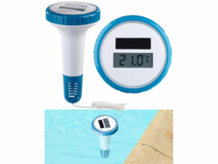 Thermomètre solaire digital pour étang et piscine, affichage LCD, étanche IPX7