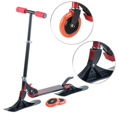 trottinette manuelle avec roues et patins pour glisse sur neige RS-100