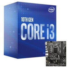 Kit avec une carte mère MSI H410M-A Pro et un processeur Intel i3-10100.