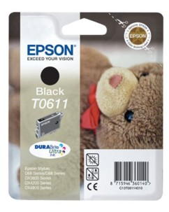 Cartouche originale Epson ''T061140'' noir - Ourson Série