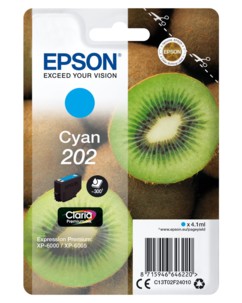 Cartouche originale Epson N°202 Kiwi Série - Cyan