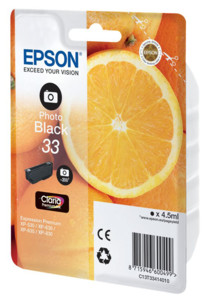 Cartouche originale Epson N°33 Orange Série - Noir Photo