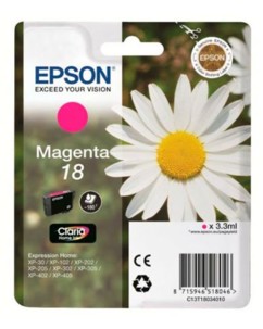 Cartouche originale Epson N°18 Pâquerette T180340 - Magenta