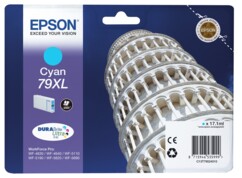 Cartouche originale Epson T7902 N°79 "Tour de Pise"' - Cyan XL