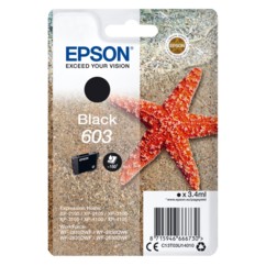 Cartouche originale Epson 603 T03 étoile de mer couleur noir pour imprimantes Epson Expression Home et Epson WorkForce
