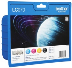 4 cartouches originales Brother LC-970 - CMJN