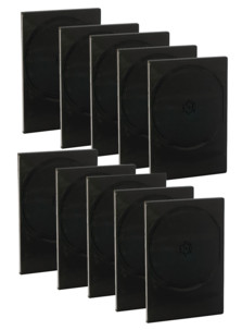 10 boîtiers DVD slim (7 mm) noirs pour 2 DVD