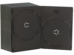 10 boîtiers DVD slim (7 mm) noirs pour 2 DVD
