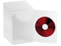10 jaquettes DVD slim (7 mm) transparent pour un DVD