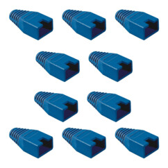 10 manchons bleus pour prise RJ45