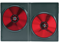 10 boîtiers rectangulaires pour 2 DVD / CD - Noirs