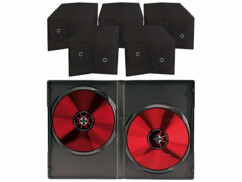 50 Boîtiers range-CD doubles ultra-fins 7mm noirs