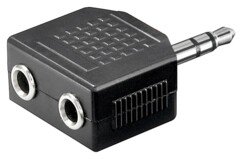 Adaptateur doubleur stéréo en Y pour pour prise audio jack 3,5 mm