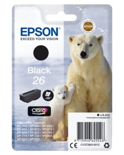Cartouche originale Epson T2601 - noir