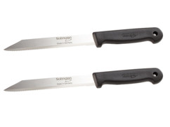 2 couteaux multiusage à lame dentelée 16 cm