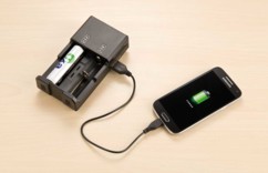 chargeur de piles accus aa aaa c avec fonction batterie usb de secours pour smartphone iphone TKA