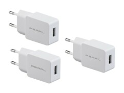 3 chargeurs secteur USB compacts 5 V - 2 A - 10 W