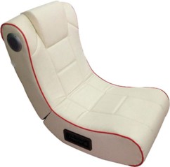 Fauteuil vibrant avec haut-parleurs intégrés et récepteur Bluetooth , Blanc