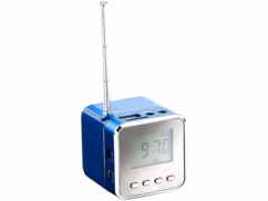 Station MP3 et radio de poche MPS-550.Cube - Bleu