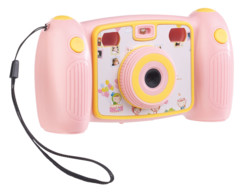 appareil photo camera full hd pour enfants coloris rose ou bleu fille garcon avec bouton pour selfies somikon