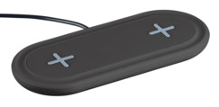 Double station de charge à induction 2x5 W pour smartphones compatibles Qi