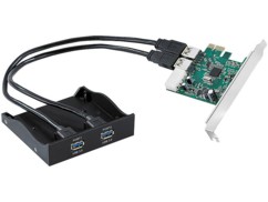 Façade USB 3.0 ''SSF-5002 Superspeed'' pour Baie 3.5''