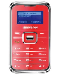 Téléphone miniature ''Pico Inox RX-180'' rouge