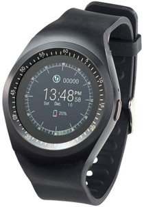 smartwatch ronde style veritable montre avec port sim et fonctions fitness simvalley pw-410
