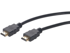 Câble HDMI High-Speed pour 4K, 3D & Full HD, HEC, noir, 1 m
