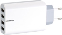 Chargeur secteur USB intelligent 4 ports - Compact