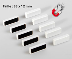 Pack de 10 aimants 33 x 12 mm Niceday