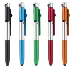 pack de 5 stylos bille avec stylet ecran tactile et mini lampe de poche intégrée general office