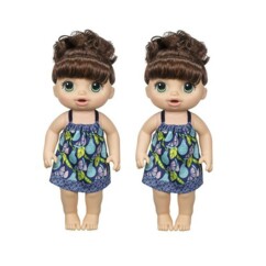 Lot de 2 poupées interactives "Baby Alive Mange à la cuillère".