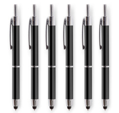 6 stylets tactiles avec stylo à bille 2 en 1 Premium