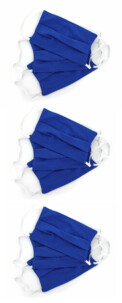 9 masques en coton - Bleu