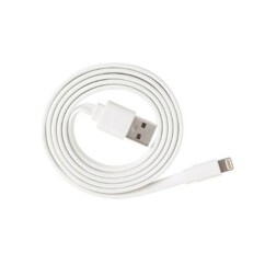 Câble plat Lightning certifié MFI blanc de 1 mètre Clip Sonic.