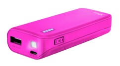 Chargeur mobile Primo PowerBank Trusr 4400 mAh rose.