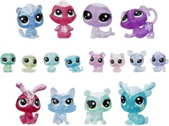 Figurines Littlest Pet Shop de la Collection givrée sur la thématique de l'hiver.