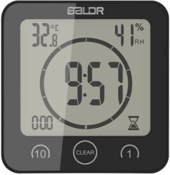 Horloge de salle de bain Dream at Home noire.